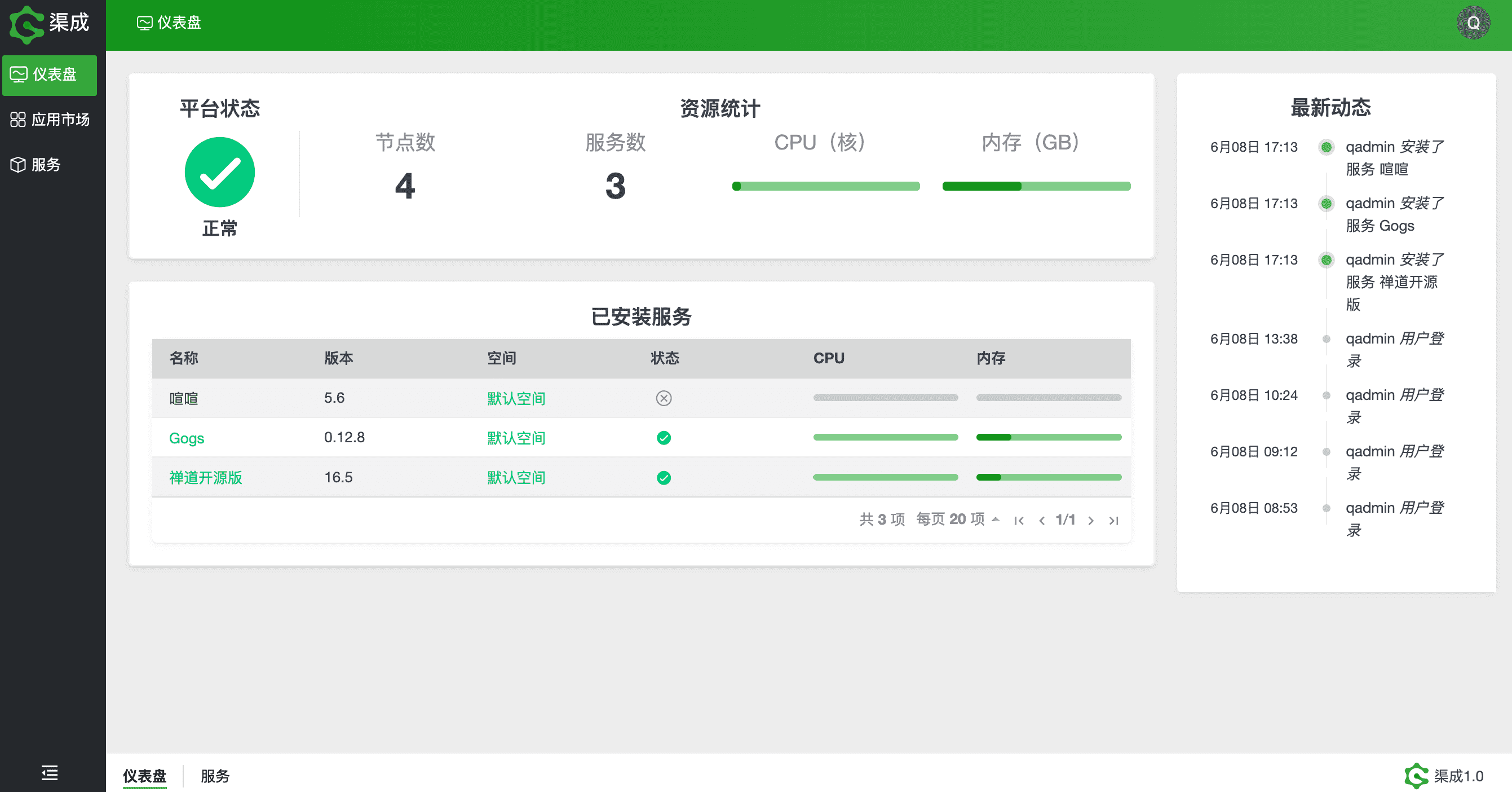渠成云原生应用交付平台