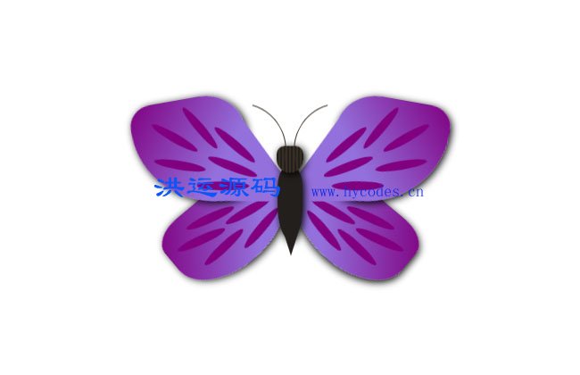 CSS3实现紫色蝴蝶动画特效