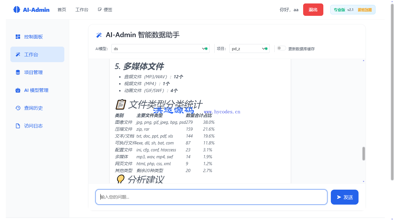 AI-Admin 后端数据库管理系统
