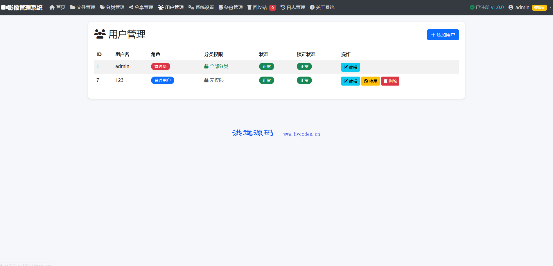 视频图像影音管理系统(修正版)